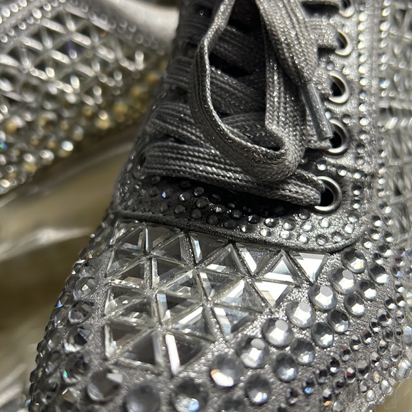 STEVEN MADDEN RHINESTONE WEDGE SNEAKERS - Picture 4 of 6